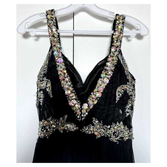 Beaded Tule Prom Dress - Picture 5 of 7